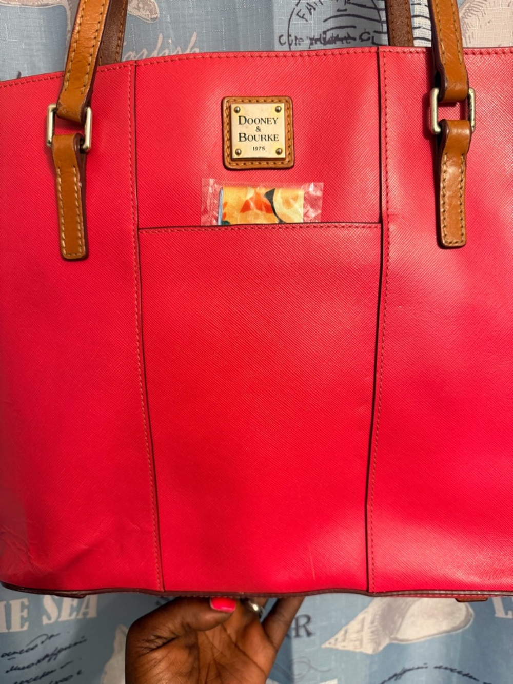 Dooney & Bourke Small Lexington Shopper Tote Tan Leather Straps - Picture 2 of 12